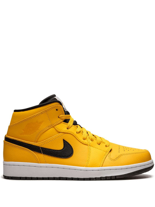 Air Jordan 1 Mid Taxi Yellow Sneakers - Basketball Legend
