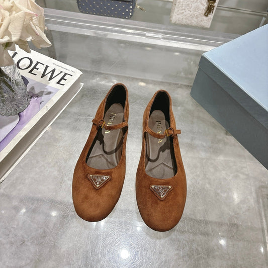 Prada 2026 Ballet Flat Suede Sheepskin 715617