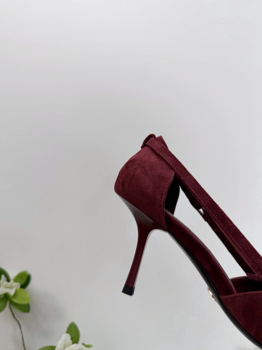 PRA 26SS Pumps 75 Burgundy Suede 592350