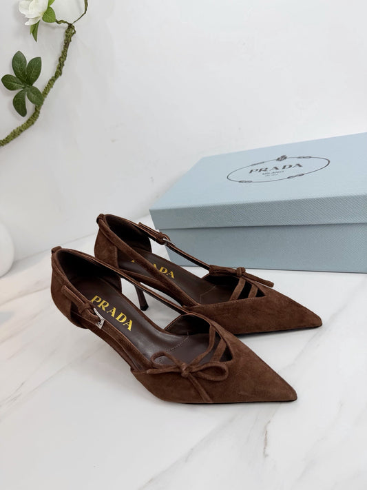 PRA 26SS Pumps 75 Dark Brown Suede 592351