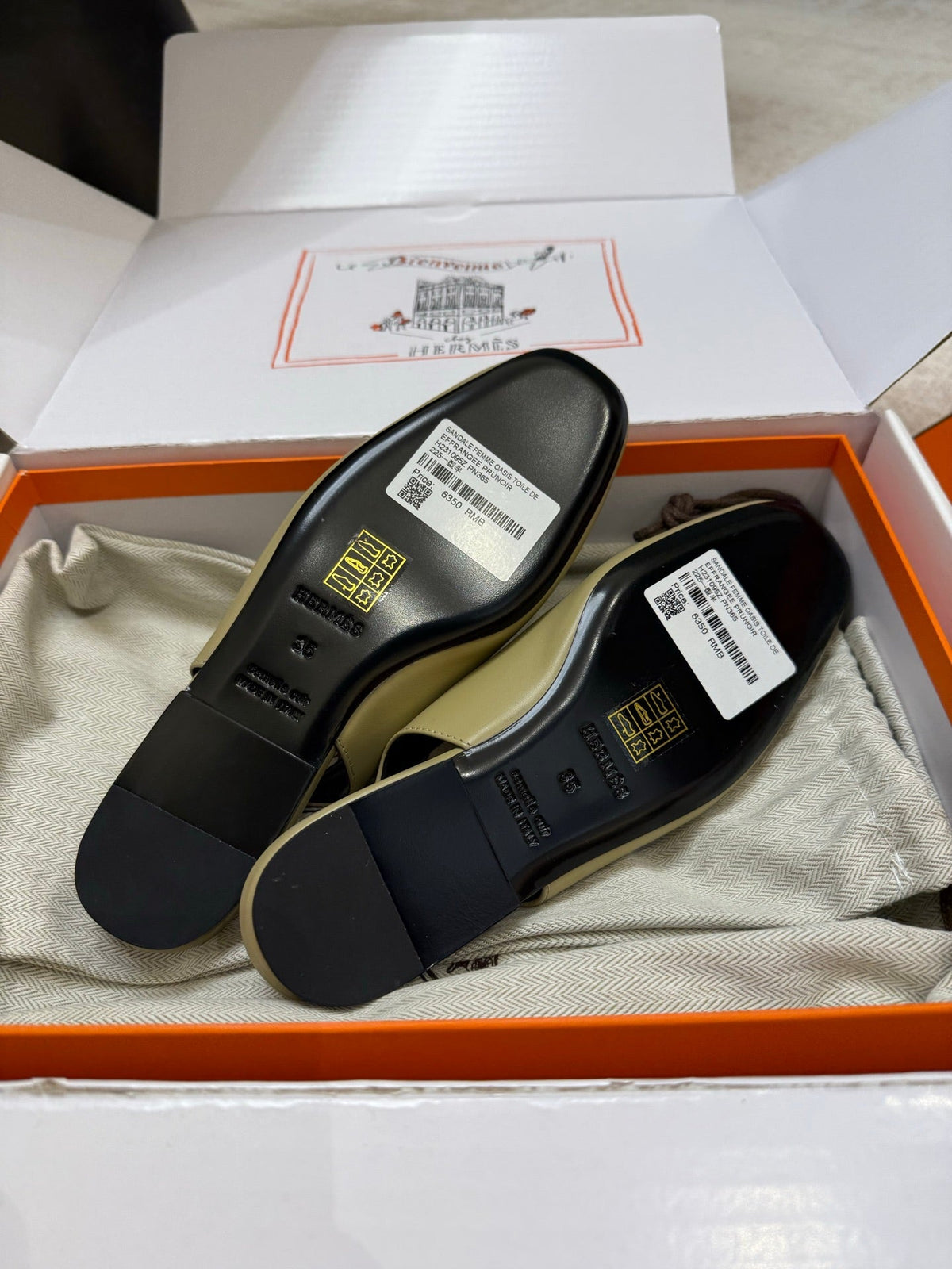 HM Mila Slingback Olive Green Sheepskin 621383