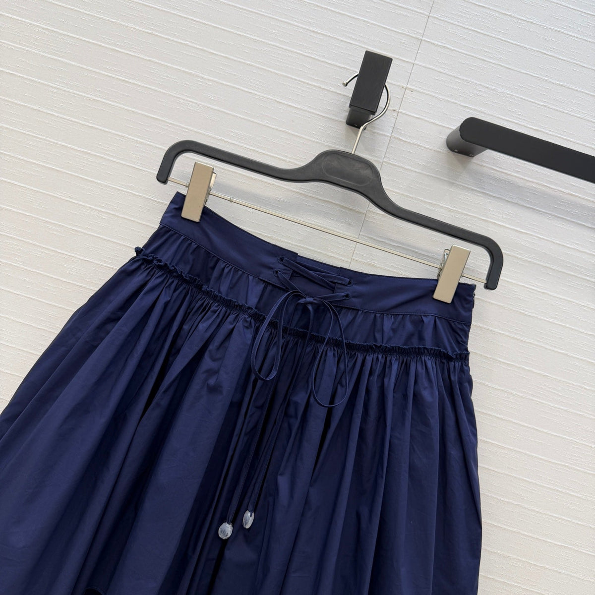 Loew Tiered Tulle Skirt Navy Blue in Cotton 381554