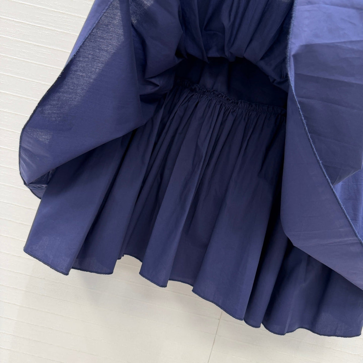 Loew Tiered Tulle Skirt Navy Blue in Cotton 381554