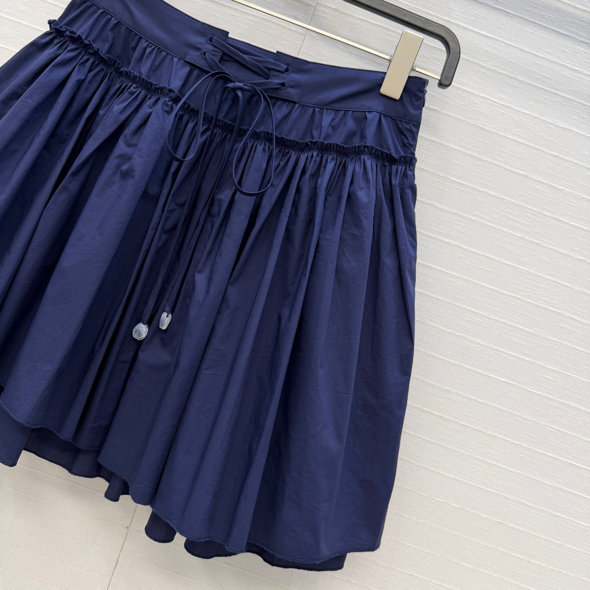 Loew Tiered Tulle Skirt Navy Blue in Cotton 381554