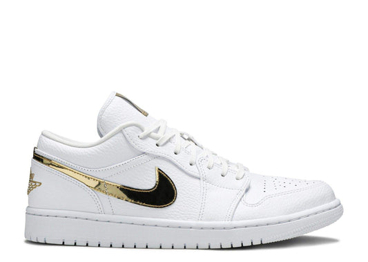 Air Jordan 1 Retro Low ‘White Metallic Gold’ Revered Footwear Sneakers - Prem...