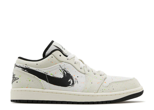 Air Jordan 1 Low ‘Brushstroke Swoosh Sneakers - Retro Classic