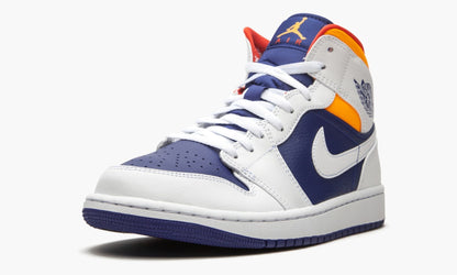 Air Jordan 1 Mid “Royal Blue / Laser Orange” Sneakers - Fresh Drop