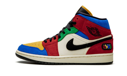 Air Jordan 1 Mid Blue The Great Sneakers - Court Icon | Silhouette King
