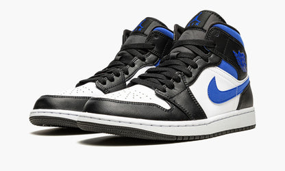 Air Jordan 1 Mid Racer Blue / Black / White Sneakers - Performance Runner