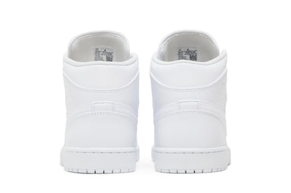 Air Jordan 1 Mid Triple White Sneakers - Elite Edition | Designer Kicks