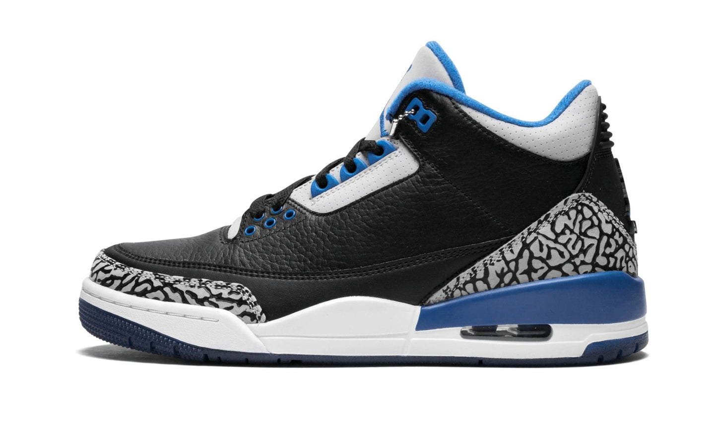 Air Jordan 3 Retro Sport Blue Sneakers - Signature Series