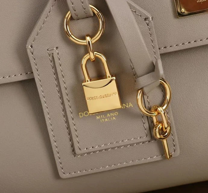 Dolce & Gabbana 2026 My Sicily Bag 20cm Taupe Calfskin