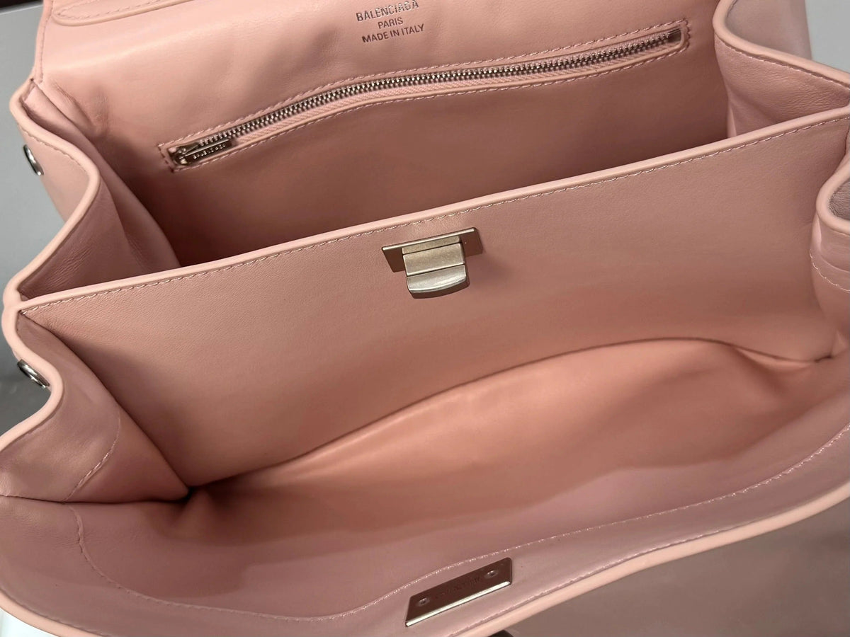 Balenciaga Small Bag 29 Light Pink Calfskin Sliver Hardware