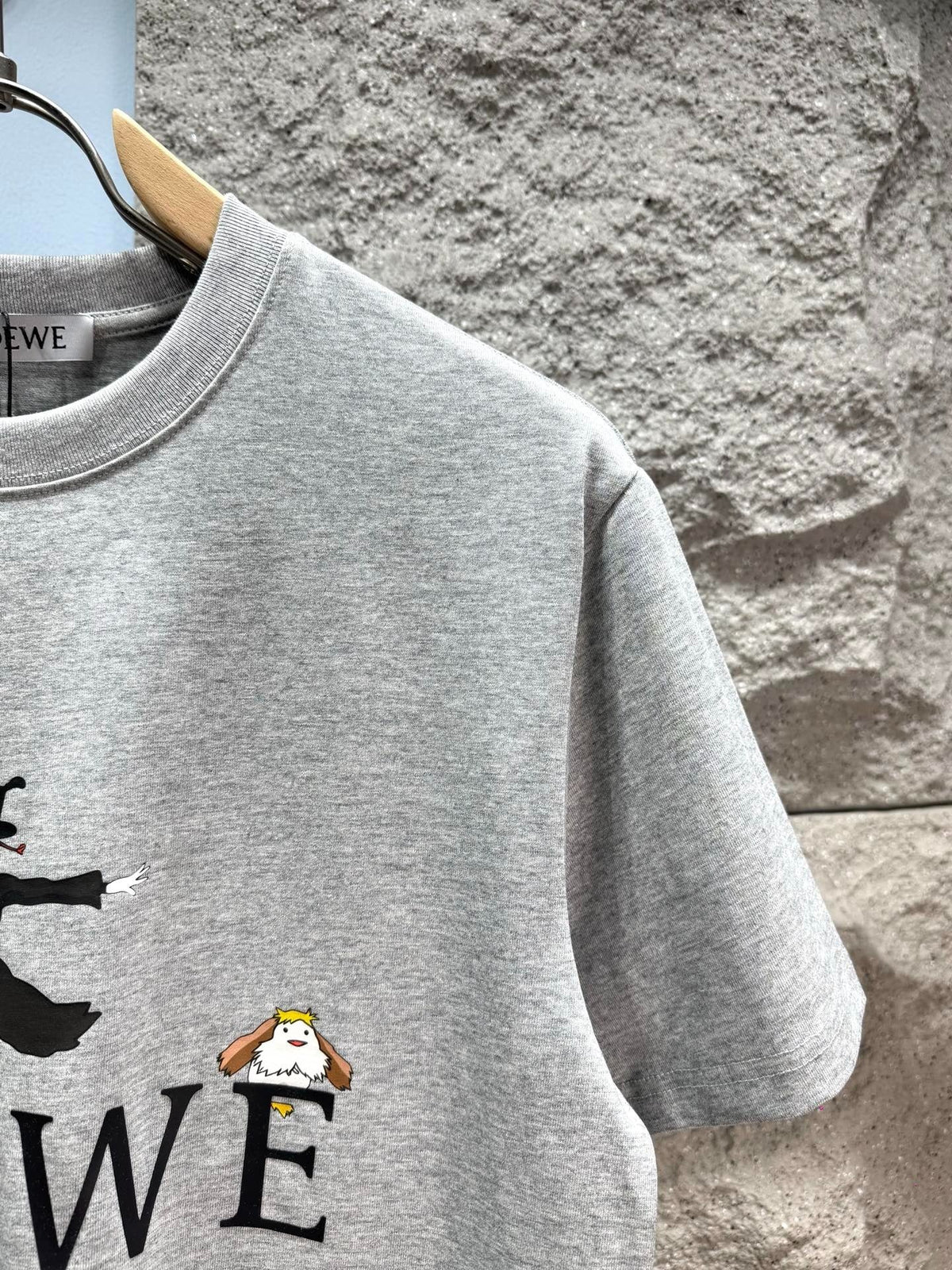 Loewe 26SS Short-sleeved T-shirt Light Gray in Cotton 326555