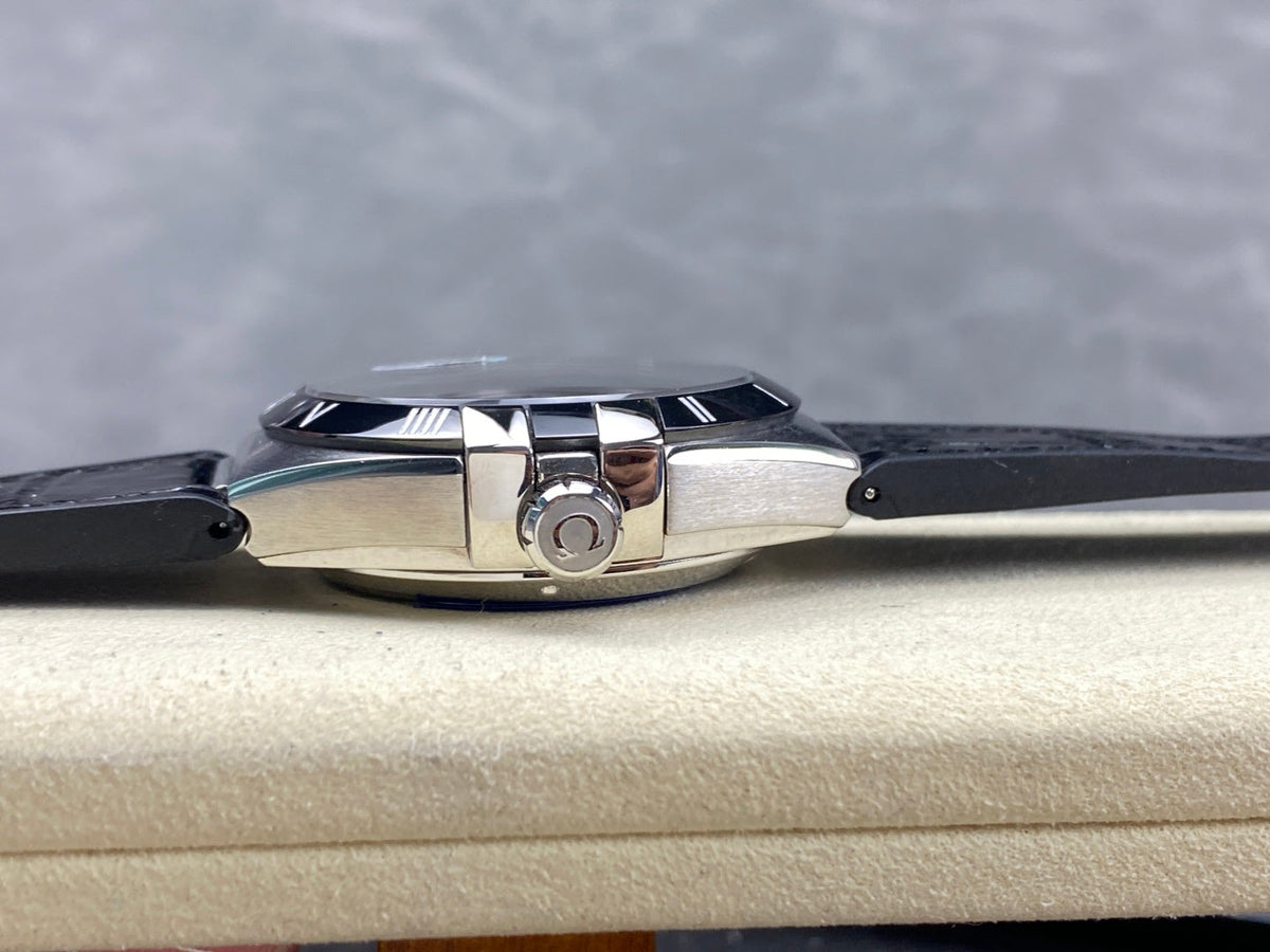 Omega Constellation Co-Axial Master Chronometer 41 mm Black Dial Black Leather Strap