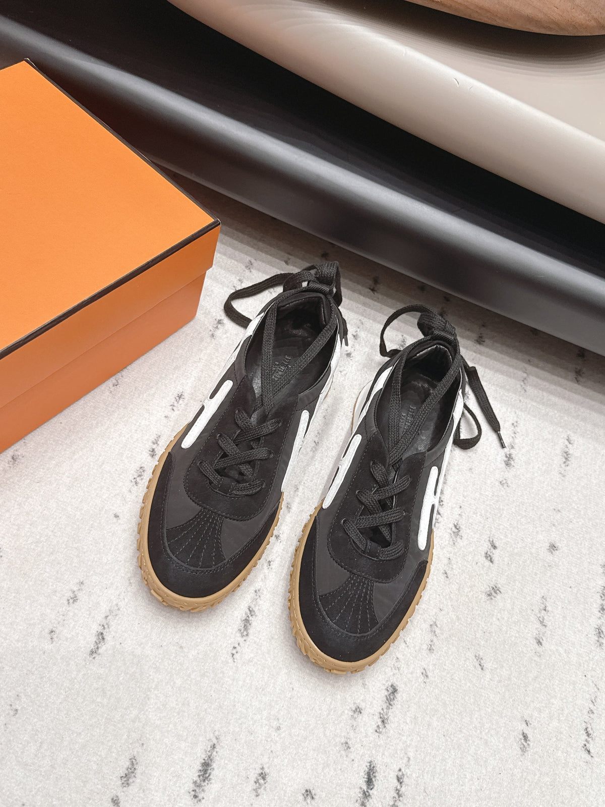 HM 26s Mascot Sneakers Black Suede Lambskin 905300