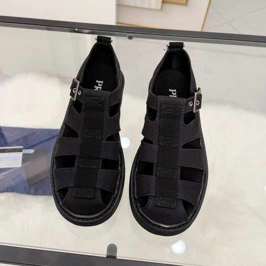 Prada 2026 Sandal Black Fabric Rubber 715624