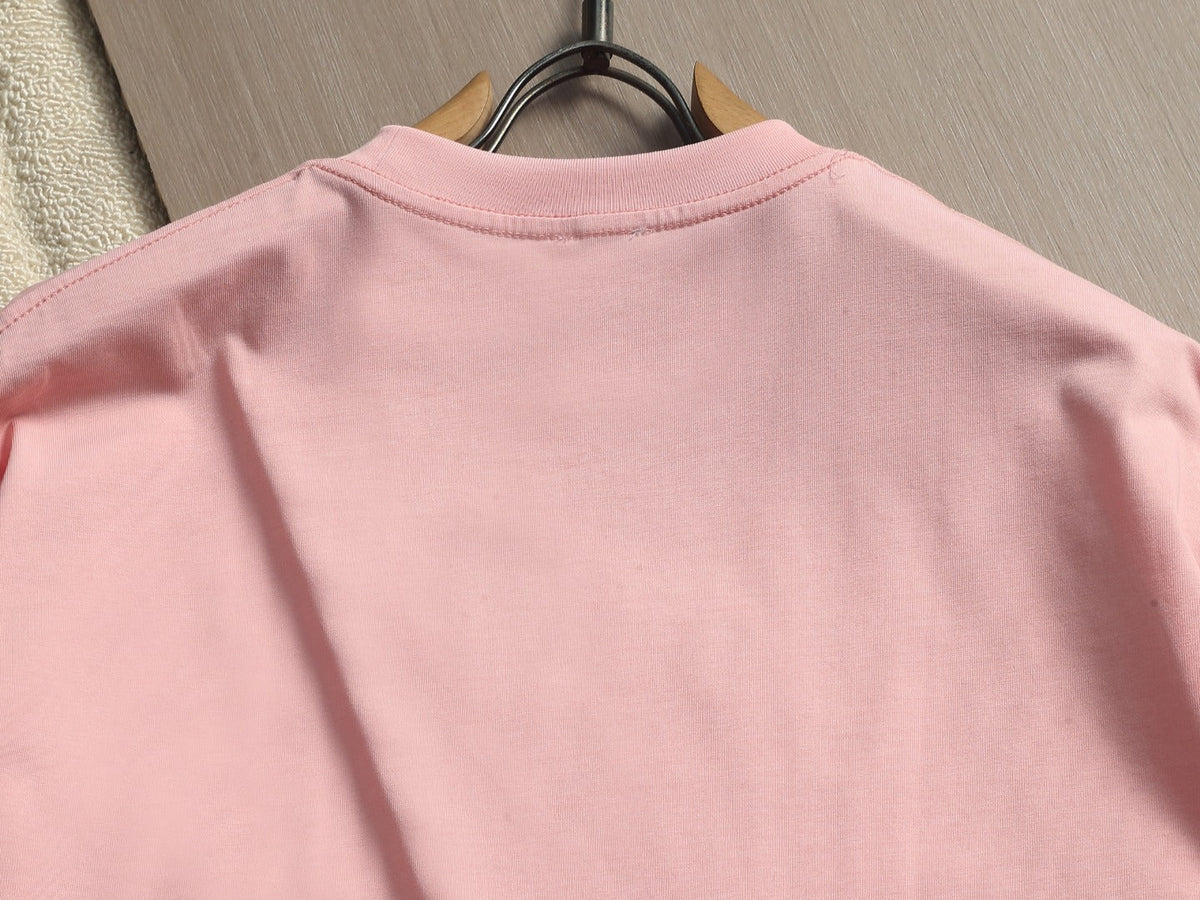 Loewe Men Logo Loose-Fit T-Shirt Light Pink Cotton