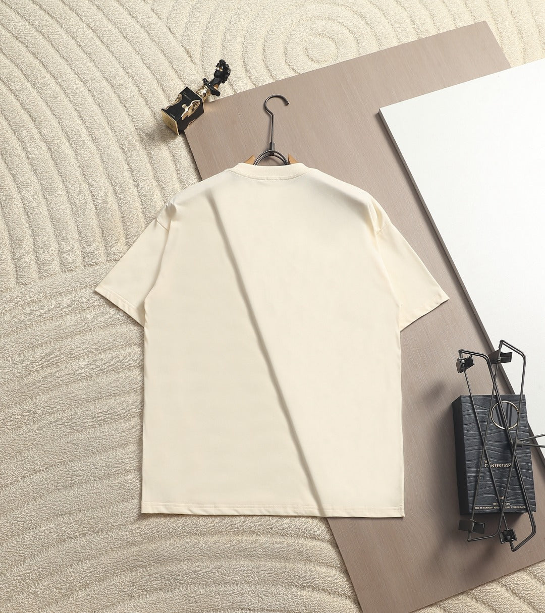 Loewe Men Logo Loose-Fit T-Shirt Cream Cotton