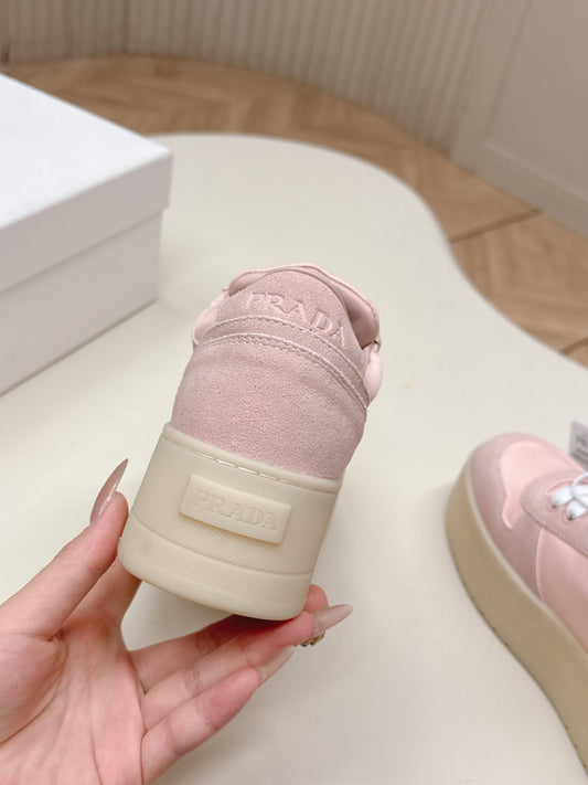 PRA 2026S Platform Sneakers 50 Pink Suede Cowhide 663494