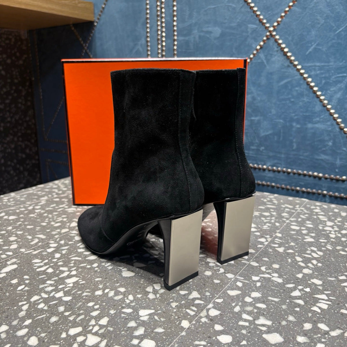 HM Lisa Ankle Boots 80mm Black Suede 531560