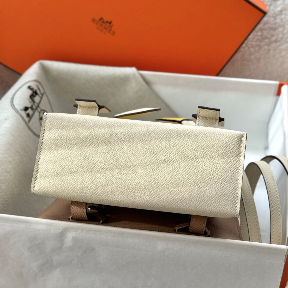 HM Kelly Doll Bag 18cm Light Beige EpsomLeather 284572