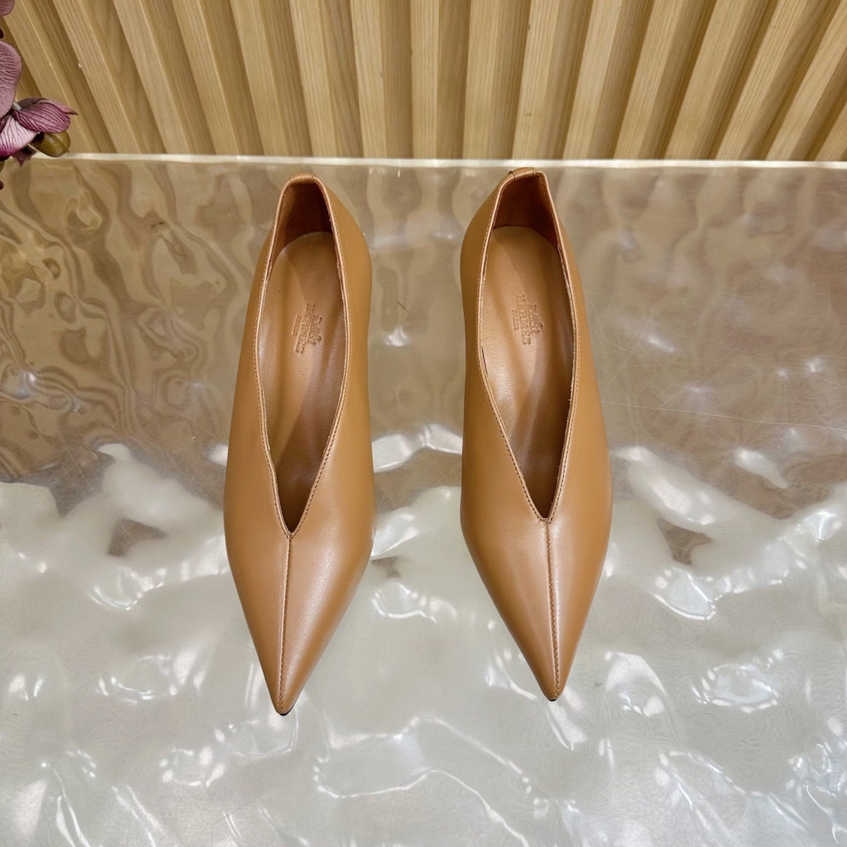 HM Louna 55 Pump 50mm Burnt caramel Sheepskin  498199
