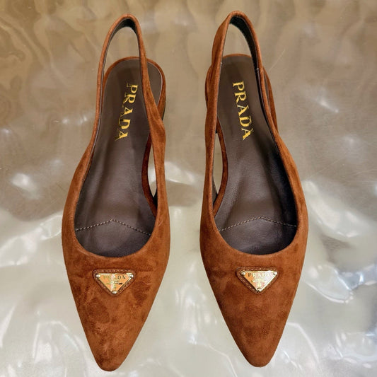 Prada 2026 Slingback Suede Leather 854172