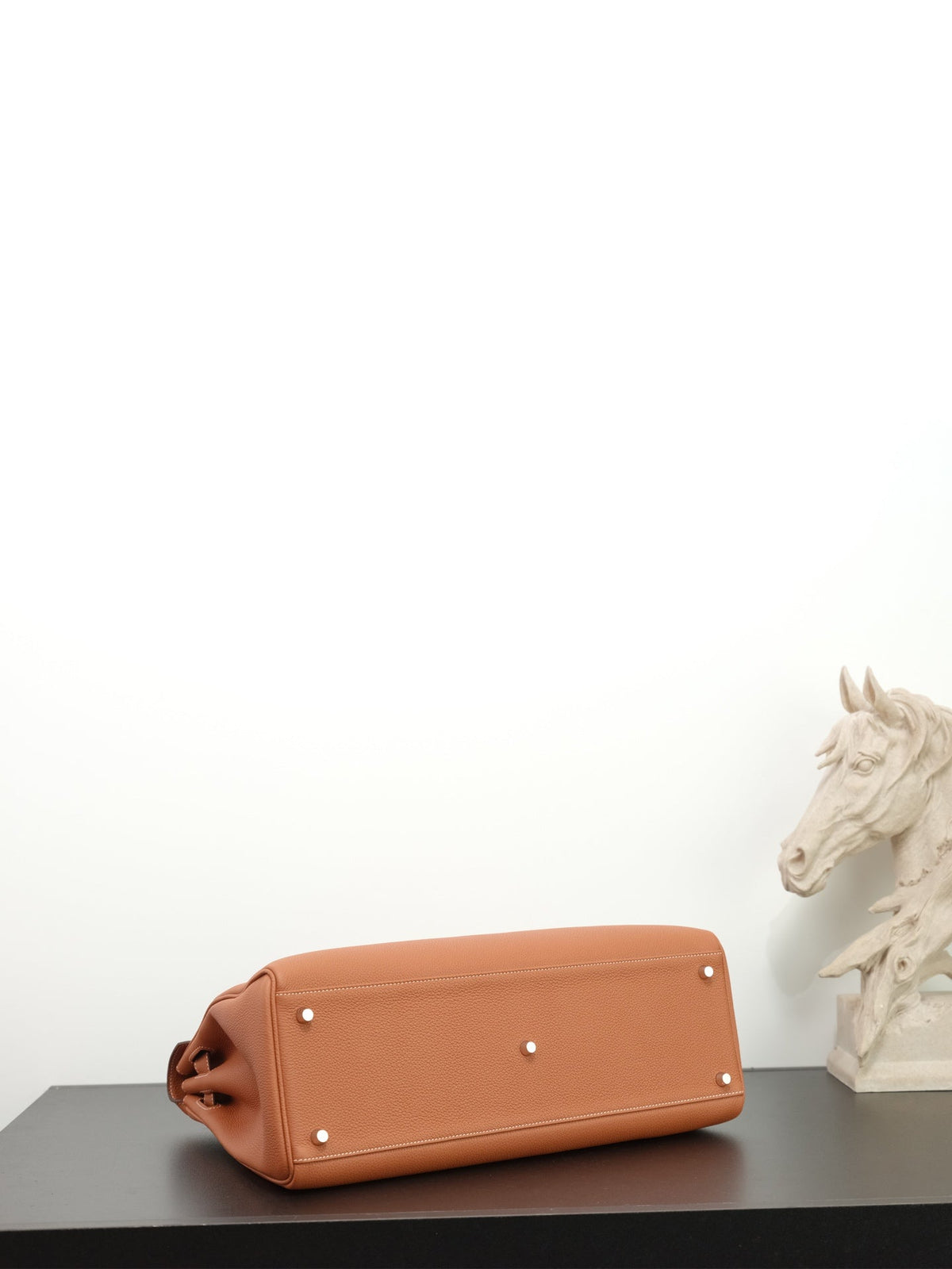 HM Kelly Max Bag 42cm Tan Brown Togo Leather 284501