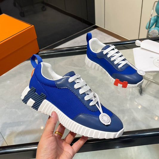 HM Bouncing Sneakers Blue Mesh and Sport Goatskin 531341