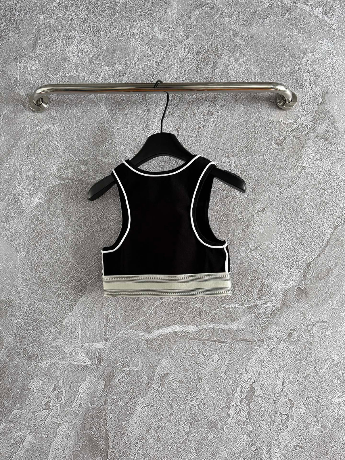 Joewe Sport Vest Black White Cotton