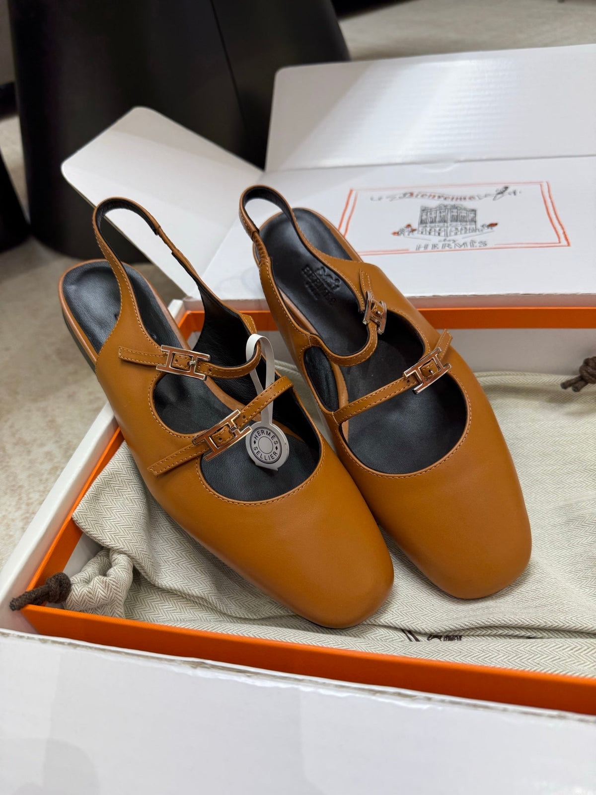HM Mila Slingback Brown Sheepskin 621380