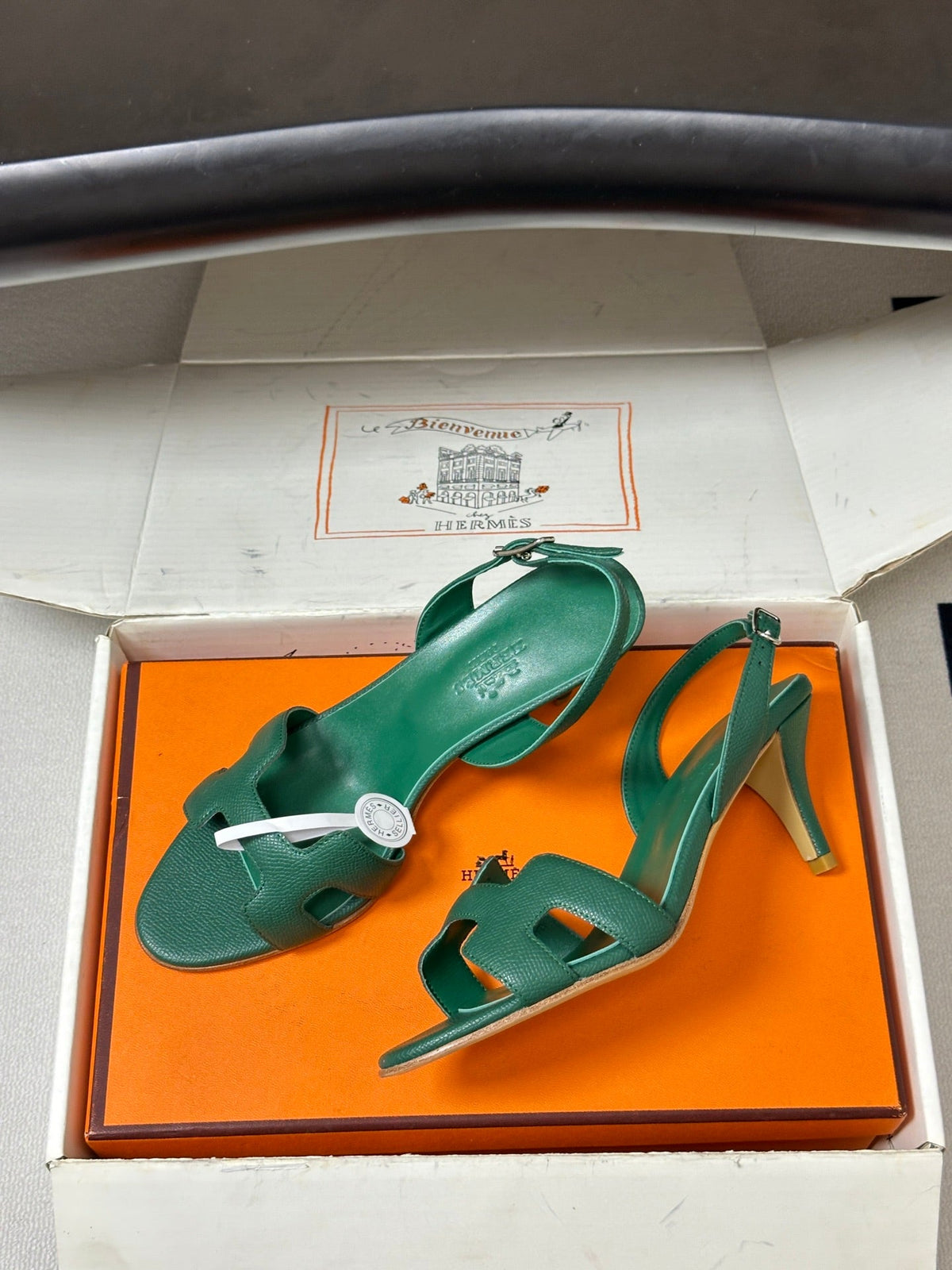 HM Holy Sandal Teal Green Cowhide 835001