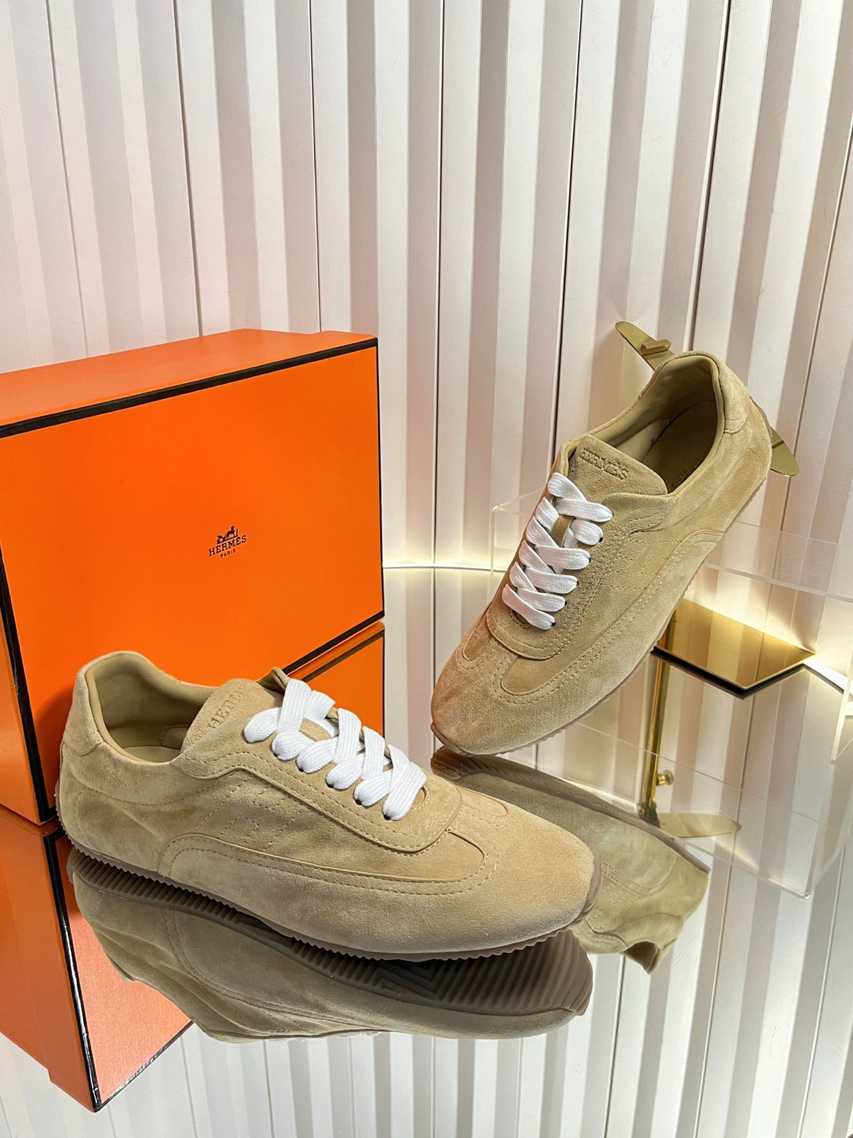 HM May Derby Shoes Beige Suede 616148
