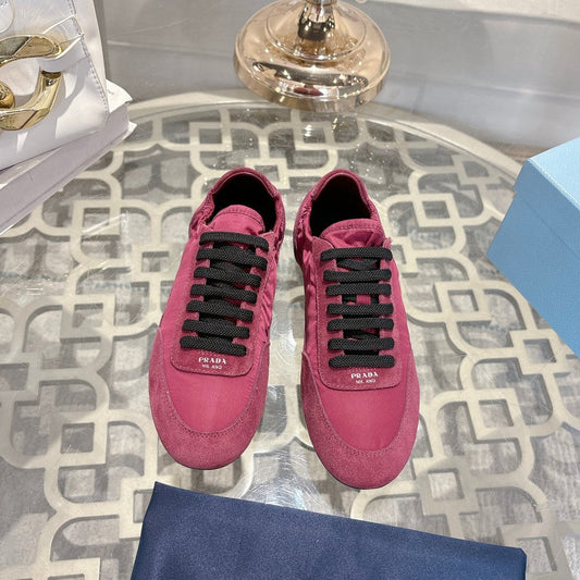 PRA 26S Casual Sneaker Wine Red Canvas Suede 625961