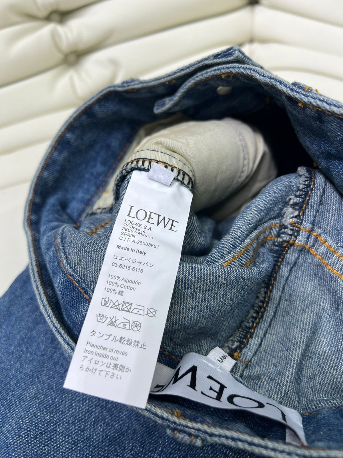Loewe 26s Straight Leg Jeans Denim 407985