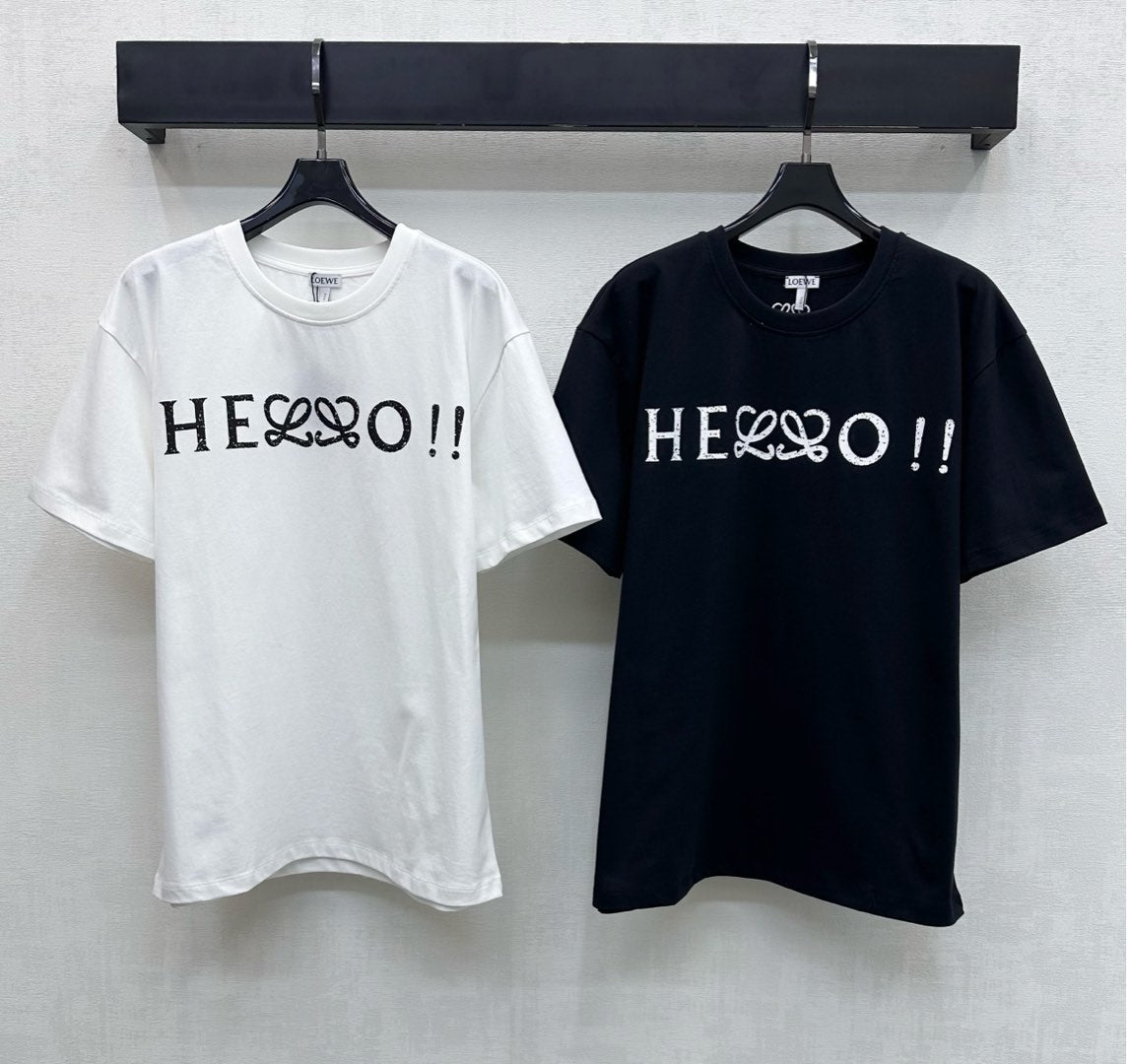 Loewe Printed T-shirt Black Cotton-blend Jersey 341850
