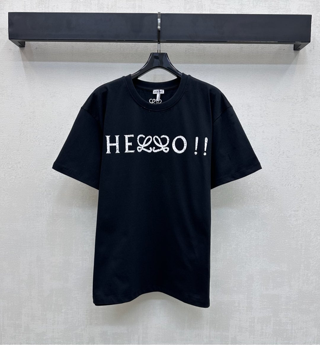 Loewe Printed T-shirt Black Cotton-blend Jersey 341850