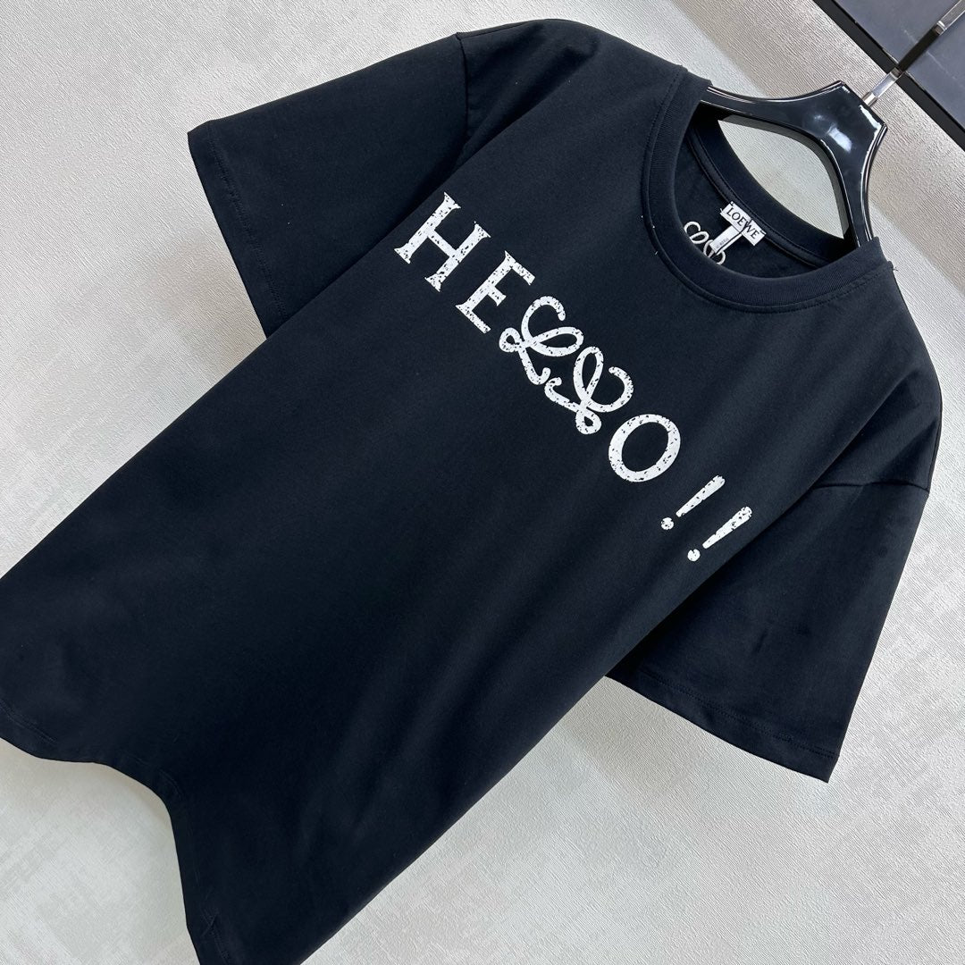 Loewe Printed T-shirt Black Cotton-blend Jersey 341850