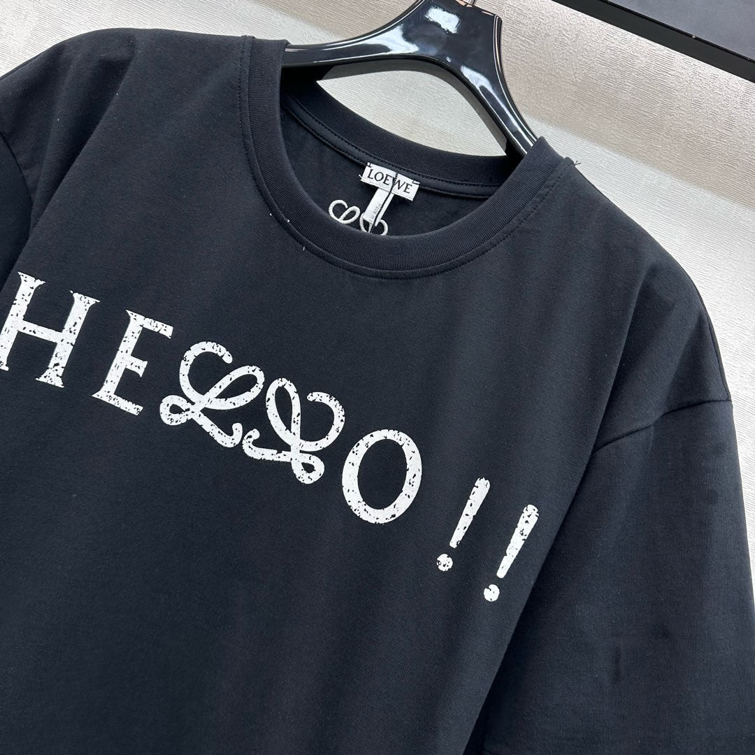 Loewe Printed T-shirt Black Cotton-blend Jersey 341850