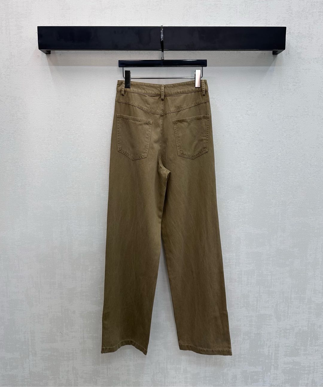 Loewe Anagram Embroidered Jeans Khaki Cotton Lyocell 350241