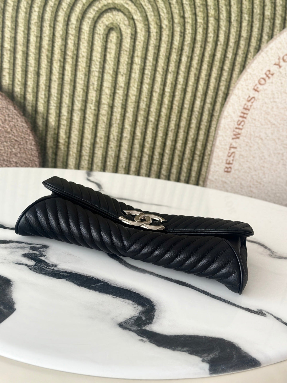 Chanel 2026 Clutch 30cm Black Lambskin