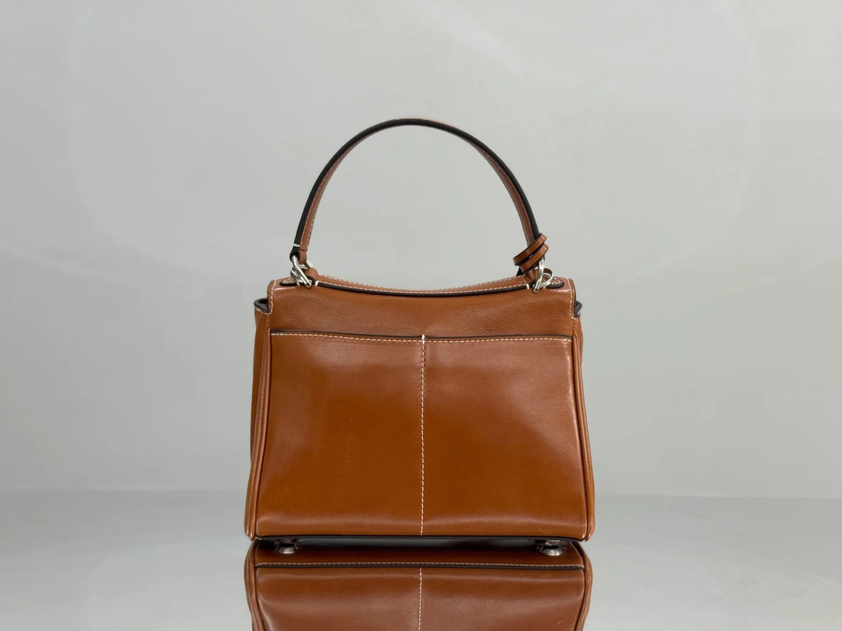 Balenciaga Small Bag 22 Camel Brown Cowhide Sliver Hardware