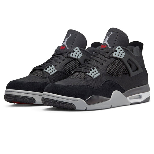 Jordan 4 Retro SE Black Canvas Sneakers - Cushioned Stride
